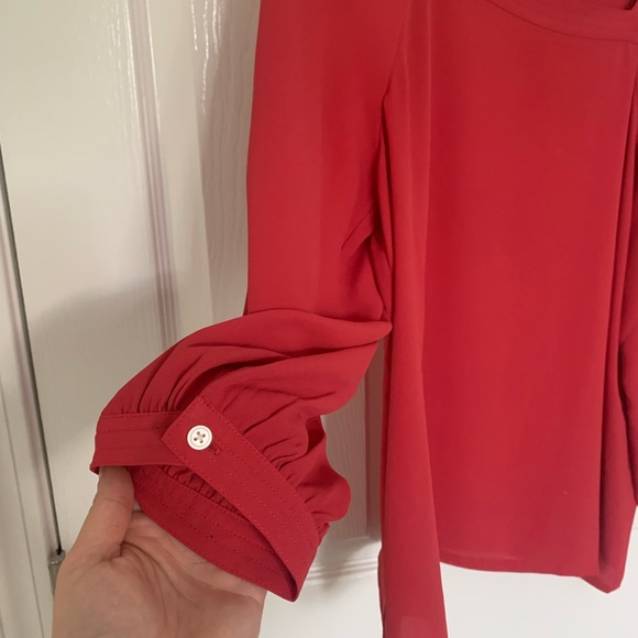 LOFT chiffon top, square neckline - Picture 2 of 3